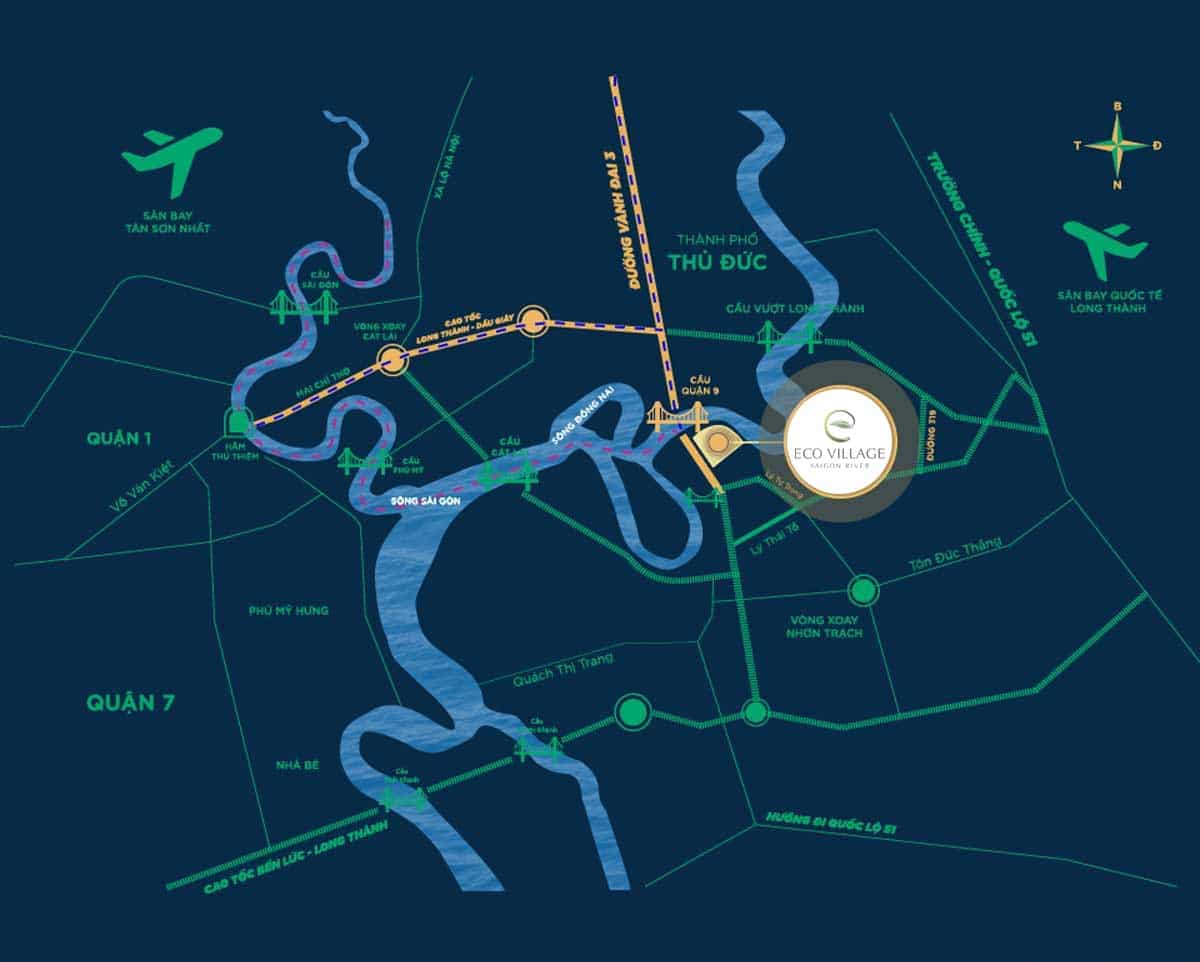 Vị trí EcoVillage Saigon River