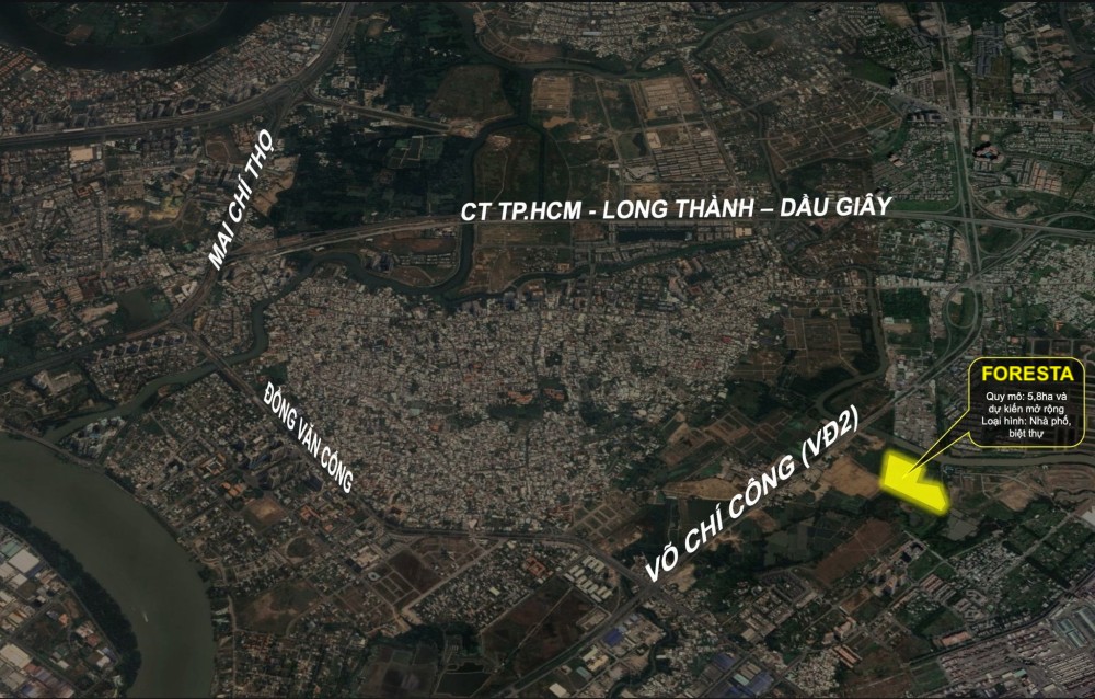 Vị trí Dự án The Foresta Khang Điền
